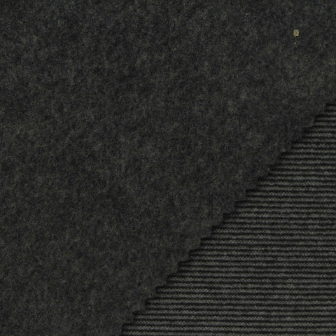 Dark Grey Horizontal-Stripe Fleece, Polyester
