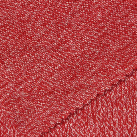 Red Marl Jersey Knit, Poly-Viscose, 200 gsm