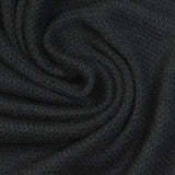 Jacquard Polyester Viscose Knit Fabric, 280 gsm, 160 cm — Black — photo 1