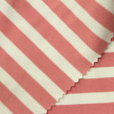 Pink Horizontal-Stripe Jersey Knit, Poly-Viscose, 180 gsm — photo 1