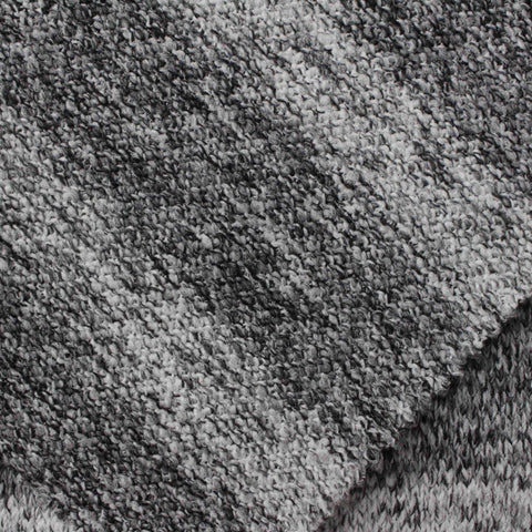 Black Marl Chunky Knit, Polyester, 340 gsm