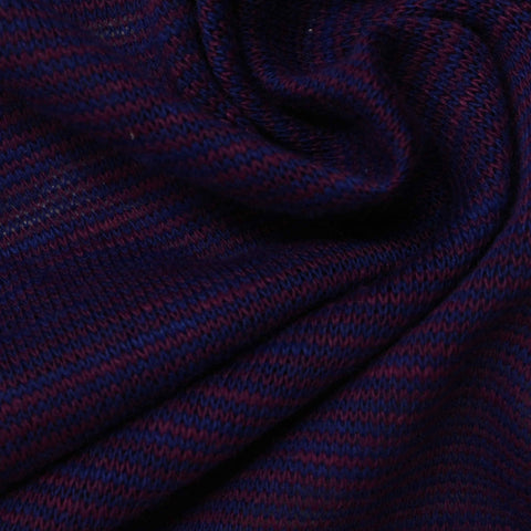 Deep Blue Marl Chunky Knit, Poly-Cotton