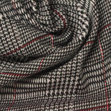 Black Houndstooth Jacquard, Polyester, 260 gsm, 170 cm — photo 1