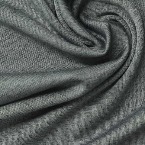Grey Heathered-Marl Jersey Knit, Polyester, 175 gsm