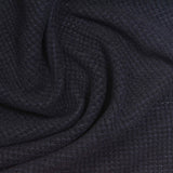 Polyester Stretch Waffle Knit Fabric, 306 gsm, 188 cm — Navy — photo 1