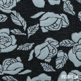 Light Blue Floral Jacquard, Polyester — photo 1