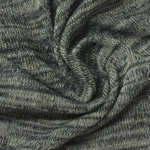 Grey Heathered-Marl Chunky Knit, Polyester, 173 gsm