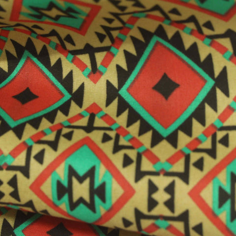 Red Geometric Woven