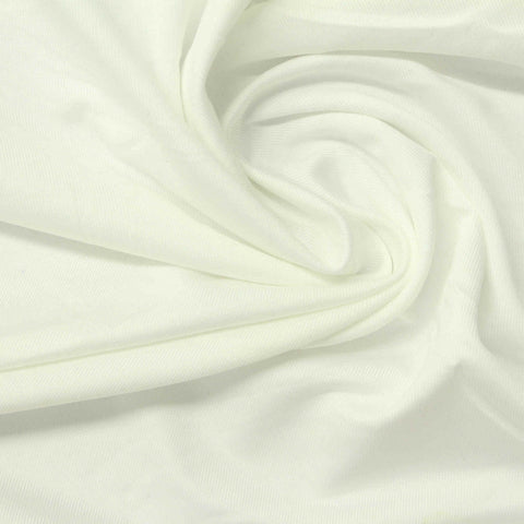 Printed Polyester Stretch Milk Silk Knit Fabric, 200 gsm, 165 cm — White