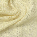 Cream Vertical-Eyelet Pointelle Knit, Polyester — photo 1