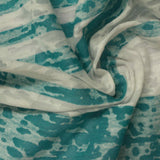 Teal Stripes Knit, Poly-Viscose, 88 gsm — photo 1