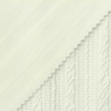 Cream Textured-Stripe Interlock Knit, Polyester — photo 1