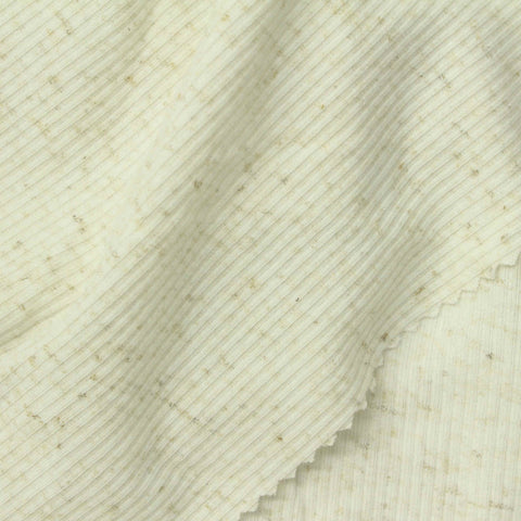 Cream Heather Rib Knit, Polyester