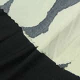 Black Abstract-Brushstroke Jersey Knit, Nylon-Spandex — photo 1