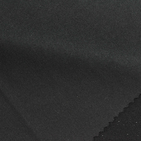 Black Marl Interlock Knit, Polyester, 240 gsm