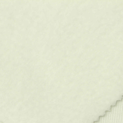 Cotton Polyester Stretch Knit Fabric, 380 gsm, 180 cm — White