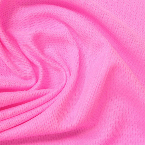 100% Polyester Birdseye Knit Fabric, 135 gsm, 170 cm — Pink