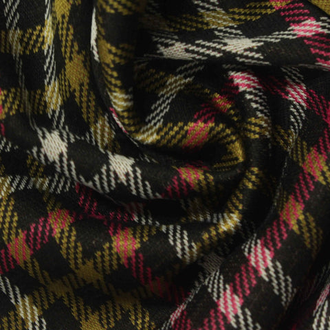 Black Houndstooth Jacquard, Polyester, 300 gsm, 155 cm
