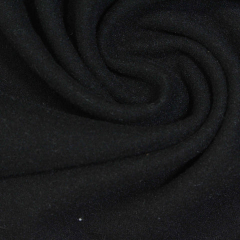 Polyester Stretch Velvet Fabric, 277 gsm, 160 cm — Black