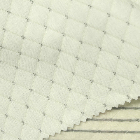 Grey Horizontal-Stripe Jacquard, Poly-Cotton