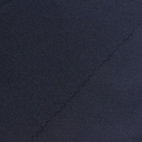 Navy Rib Knit, Polyester
