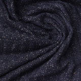 Dark Blue Marl Rib Knit, Poly-Metallic — photo 1