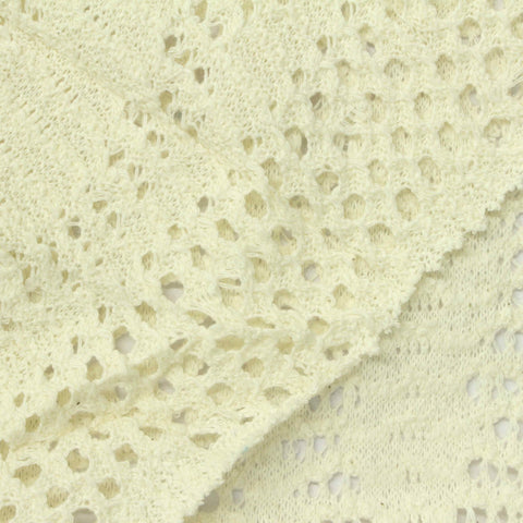Cream Openwork Chunky Knit, Cotton-Poly