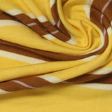 Yellow Horizontal-Stripe Jersey Knit, Poly-Viscose, 150 gsm — photo 1