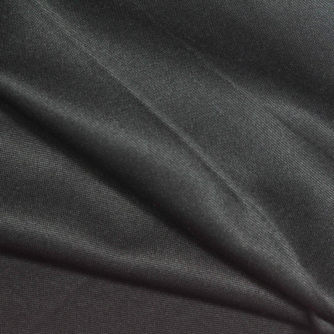 100% Polyester Interlock Knit Fabric, 300 gsm, 163 cm — Black