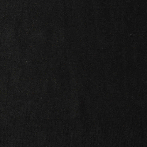 Cotton Stretch Jersey Knit Fabric, 155 gsm, 175 cm — Black