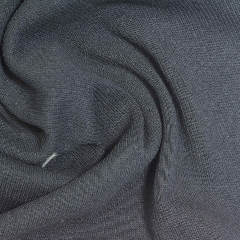 Dark Charcoal Ribbed Rib Knit, Cotton