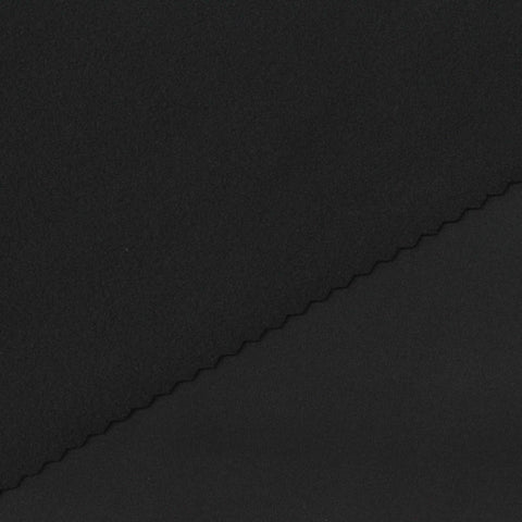 Brushed Nylon Stretch Interlock Knit Fabric, 300 gsm, 150 cm — Black