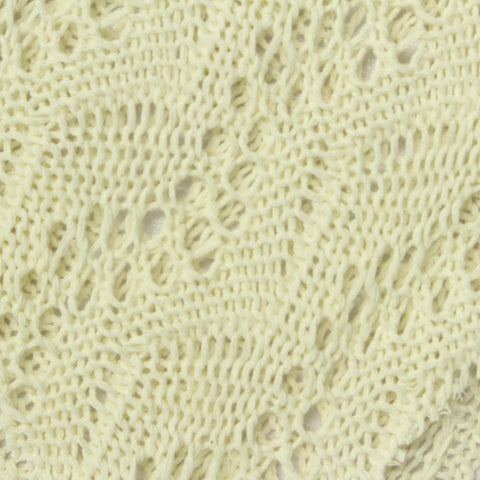 Cream Openwork Pointelle Knit, Poly-Cotton, 310 gsm