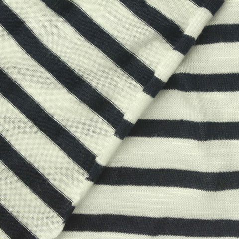 Dark Grey Stripes Jersey Knit, 150 gsm
