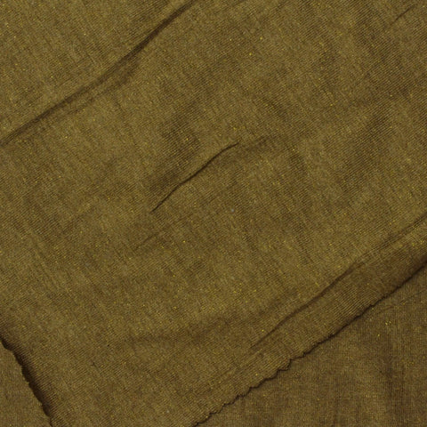 Olive Marl Jersey Knit, Viscose, 218 gsm