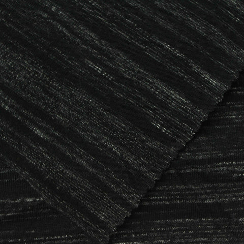 Black Marl Jersey Knit, Cotton-Poly