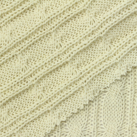 Jacquard Polyester Cotton Pointelle Knit Fabric, 380 gsm, 150 cm — Yellow