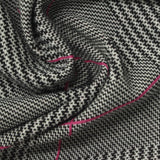Black Houndstooth Jacquard, Poly-Viscose, 360 gsm — photo 1