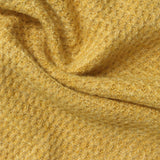 Jacquard Viscose Polyester Blend Chunky Knit Fabric, 290 gsm, 155 cm — Yellow — photo 1