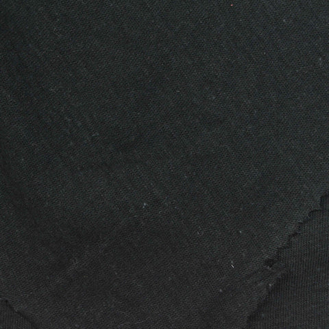 Yarn-Dyed Linen Cotton Jersey Knit Fabric, 190 gsm, 150 cm — Black