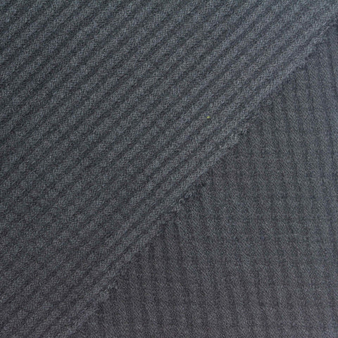 Jacquard Cotton Polyester Stretch Waffle Knit Fabric, 223 gsm, 150 cm — Navy