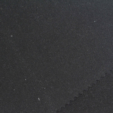 Black Brushed Fleece, Poly-Viscose