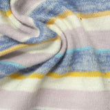 Yellow Horizontal-Stripe Jersey Knit, Viscose-Poly — photo 1
