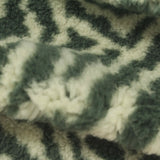 Dark Green Wavy-Animal Print Minky, Polyester — photo 1