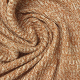 Brown Marl Rib Knit, Poly-Viscose, 180 gsm — photo 1