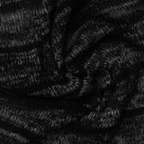 Black Heathered-Marl Chunky Knit, Viscose-Poly, 122 gsm — photo 1