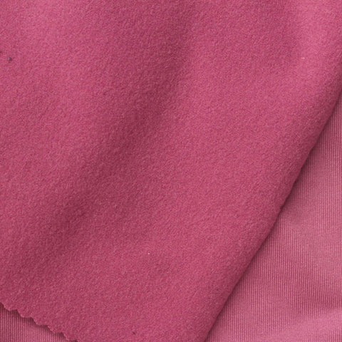 Brushed Polyester Stretch Milk Silk Knit Fabric, 260 gsm — Pink