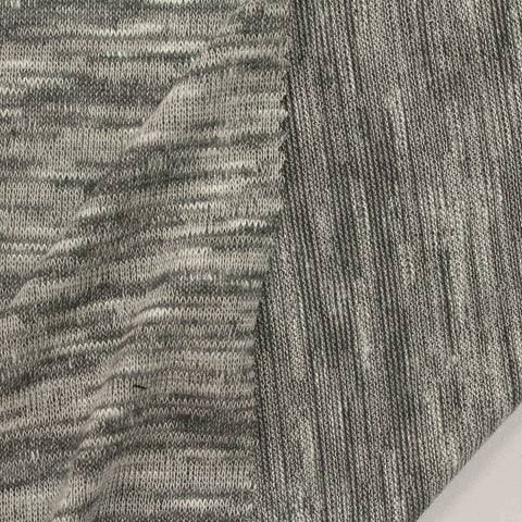 Heathered Grey Marl Jersey Knit, Poly-Viscose, 190 gsm