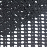 Plaid Polyester Stretch Knit Fabric, 240 gsm, 170 cm — Black — photo 1