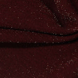 Dark Red Flecks Linen-Look, Polyester — photo 1